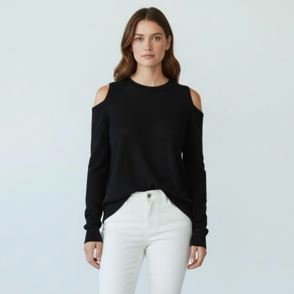 Black Cold Shoulder Women's Top